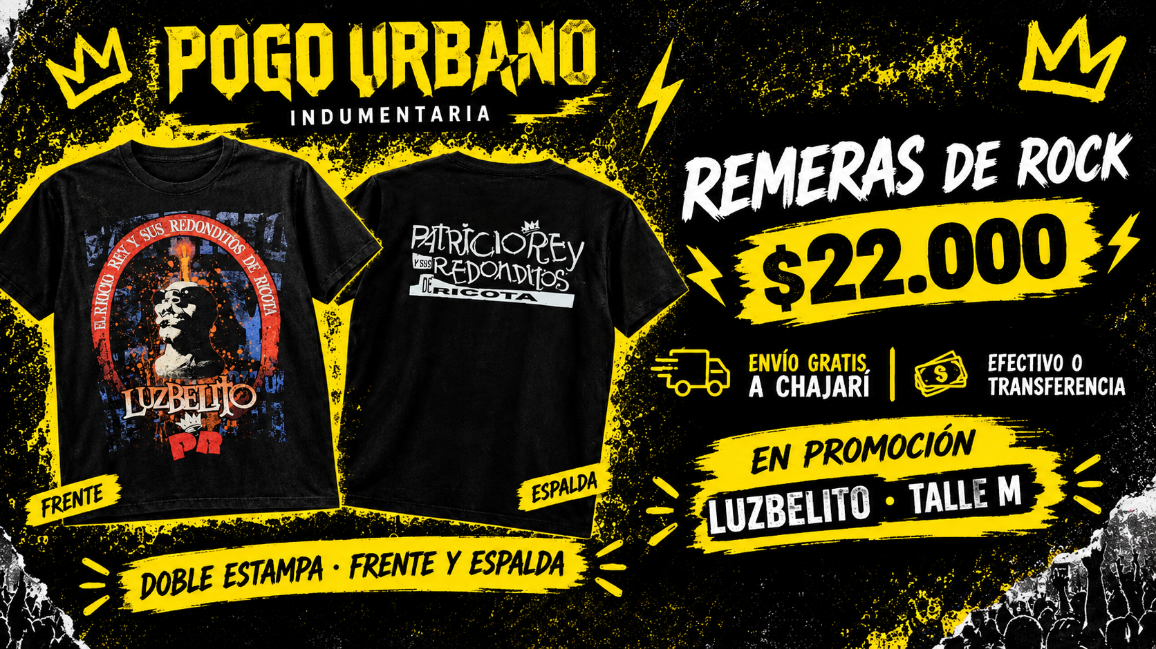 Remeras de Rock Pogo Urbano - Luzbelito